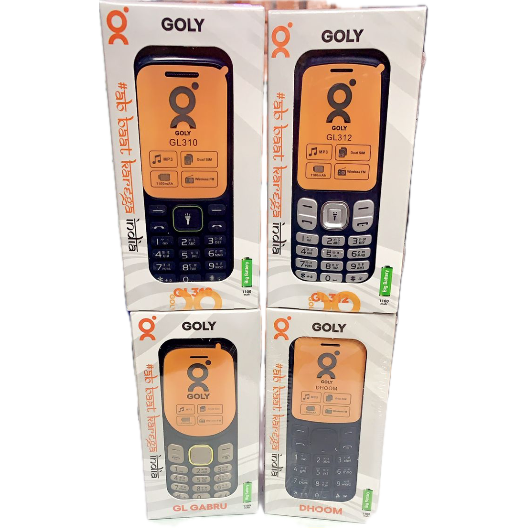 GOLY 312 1.77" Display,Vibration, 1100mAh Battery with Dual SIM 2G