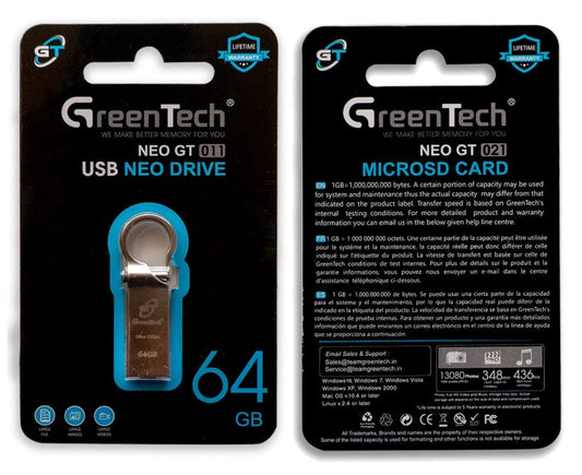 GreenTech Metal Pendrive Neo GT-011 (5 Year Warranty)