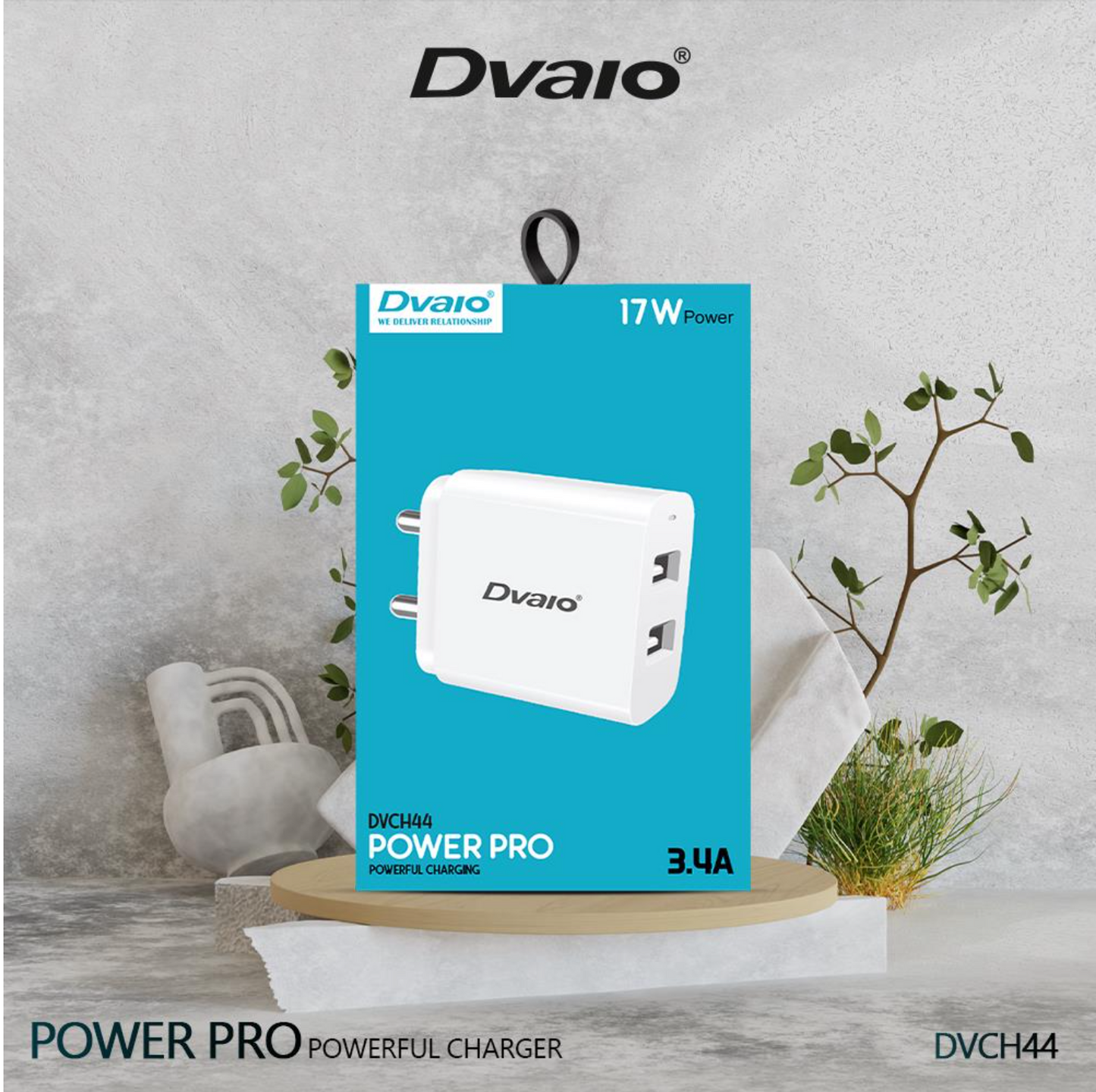 Dvaio 3.4A DoubleUSB 17W Charger-Type C-DVCH-44