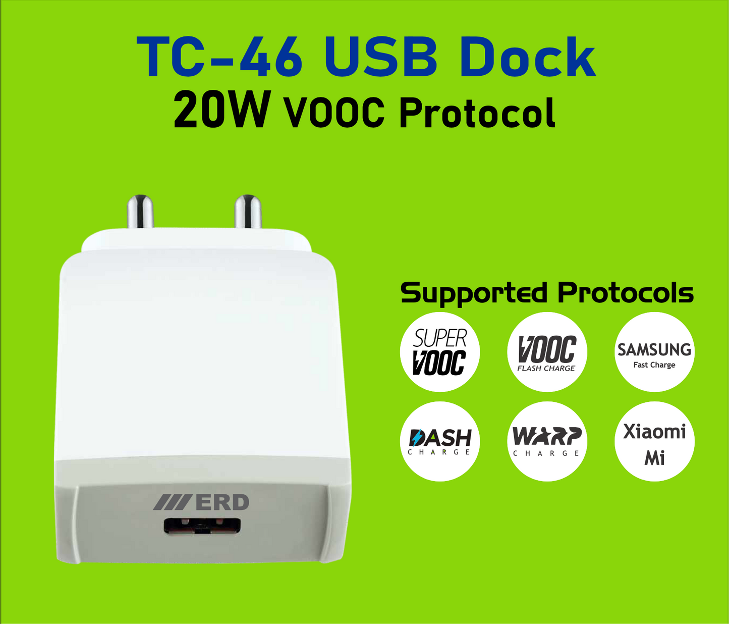 ERD TC-46 20W VOOC Charger (Dock Only)