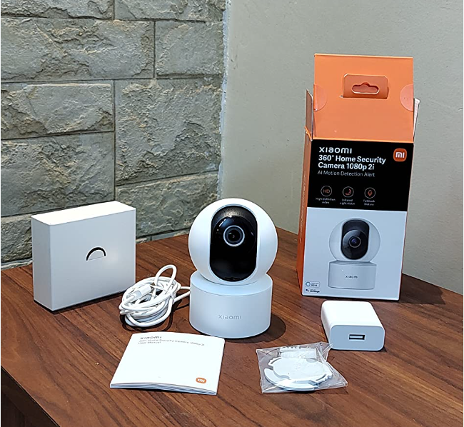 Mi Wireless Home Security Camera 2i | Full HD Picture | 360 View | 2MP CCTV | AI Powered Motion Detection | Enhanced Night Vision| Talk Back Feature (2 Way Calling), 1080p, White