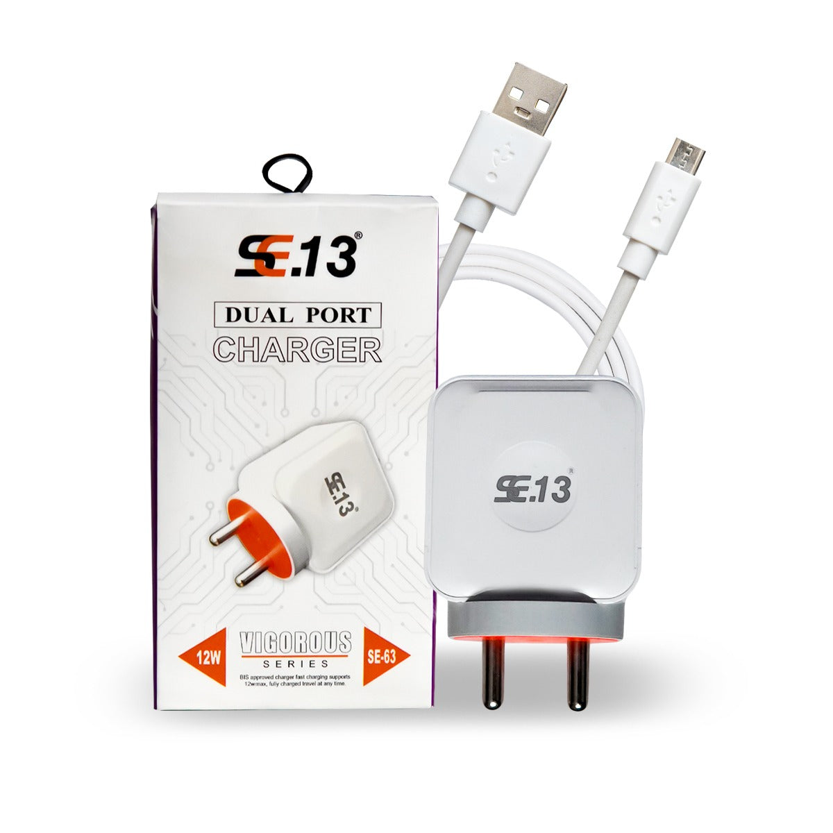 Se.13 12W Double USB Charger-Type-C -1 Year Warranty