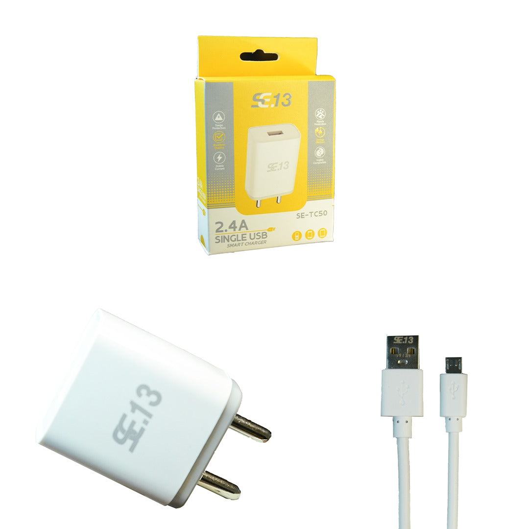 SE.13 TC-50 2.4A Single USB charger-Micro