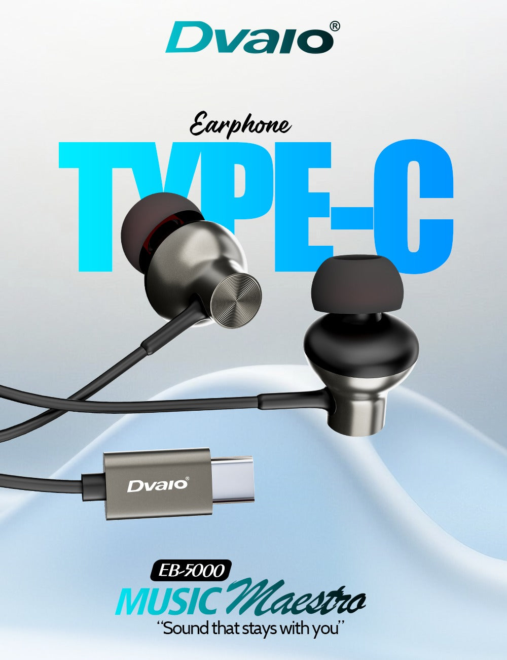 Dvaio Type-C Metal handsfree with volume control