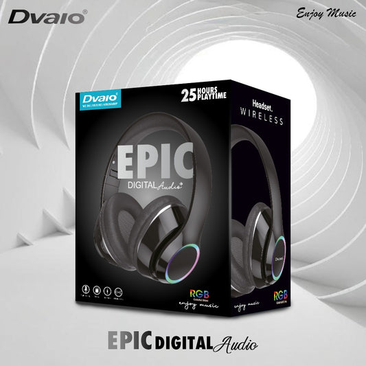 Dvaio XD-N59 RGB Headphones withBluetooth, Aux and TF-Black