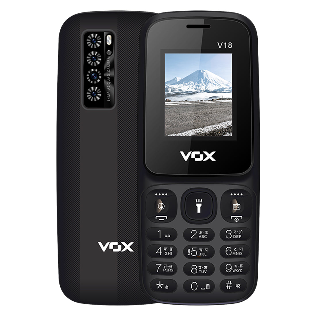 VOX V-18 |1.8"Inch |Dual Sim | Music Player | Video Player | FM, Torch Light | Bluetooth 1050 mAh Battery